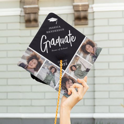 Graduation Pic Ideas, Graduation Cap Toppers, Multi Photo, Graduation Celebration, Graduation Party Decor, Party Invite Template, Kids Nursery Decor, Grad Parties, Graduation Cap