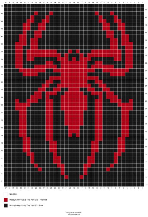 Crochet Blanket Spiderman, Spider Man Crochet Graph, Spiderman Granny Square Pattern, Grid Crochet Patterns Two Colors, Spiderman Grid Pattern Crochet, Spider Man Crochet Sweater, Spiderman Knitting Pattern, Pixel Grid Crochet Spiderman, Grimace Pixel Art