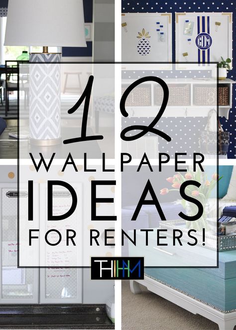 I’ve had wallpaper on the brain…and in my hands, on my furniture, and on my walls…lately! I love working with wallpaper in unexpected ways, as well as figuring out creative ways to get the wallpaper look without the hassle and permanence of the real deal! For all of you who love the look of wallpaper … Removable Wallpaper For Renters, Wallpaper Textured Walls, Renter Friendly Decorating, Renters Wallpaper, Renter Friendly Wallpaper, Renters Decorating, Temporary Wallpaper, Inspire Me Home Decor, How To Install Wallpaper