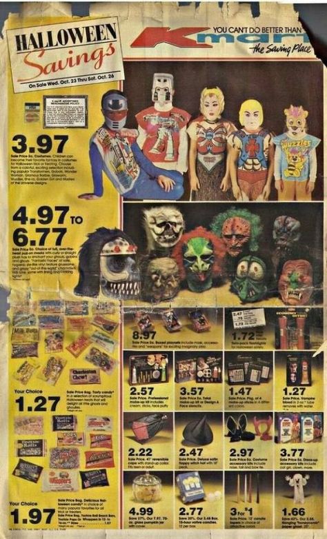 Kmart Halloween, Muffins Halloween, Halloween 80s, Pg 6, Vintage Halloween Images, Vintage Halloween Costume, Fraggle Rock, Old Advertisements, Retro Ads