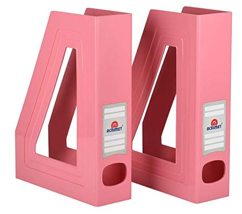 Amazon.com: Acrimet Magazine File Holder (Solid Pink Color) (2 Pack): Home & Kitchen Magazine File Holders, Magazine Storage, Magazine Files, Reading Materials, Inside Cabinets, Shelf Holders, File Holder, Magazine Holder, Magazine Holders