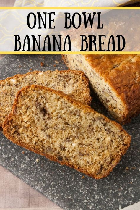 One Bowl Banana Bread, Bread Quick, Banana Bread Pudding, Easy Banana Bread Recipe, Make Banana Bread, Recetas Keto, Banana Nut Bread, Nut Bread, Banana Bread Recipe