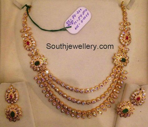 Uncut Pacchi Necklace Set Rani Haram, Latest Jewellery Designs, Perhiasan India, Ayurvedic Remedies, Bali Earrings, Gold Jewelry Simple Necklace, Beautiful Gold Necklaces, Gold Necklace Indian Bridal Jewelry, Antique Bridal Jewelry