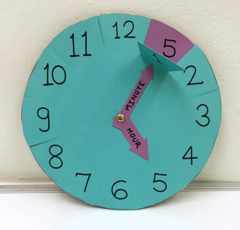 Learning Clock, Aktiviti Kanak-kanak, Math Crafts, Teaching Time, Clock For Kids, Kraf Diy, Math Time, Aktivitas Montessori, Homeschool Math