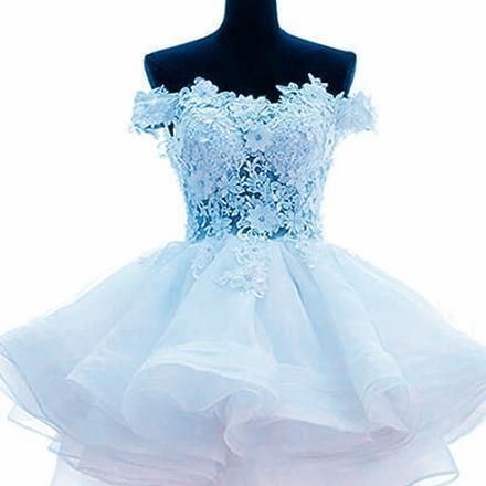 Luulla - Shopping Cart Party Dress Blue, Blue Homecoming Dress, Blue Quince, Quinceanera Dresses Blue, Dama Dresses, Blue Organza, Blue Homecoming Dresses, Blue Party Dress, Color Rush