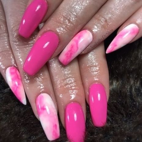 Hot Pink Marble Nails, Pink Marble Nails, Nails Images, Pretty Fingers, Hot Nail Designs, Beautiful Nail Polish, Marble Nail Designs, Hot Pink Nails, Ombre Nail