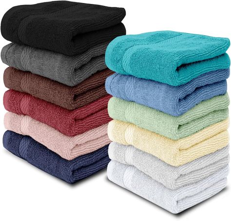 HOTEL COLLECTION - 12-Piece Washcloths are generously Sized at 13x13 inches. Each towel is 100% combed cotton - soft, durable, quick-dry, and wonderfully absorbent. It is more absorbent than any Turkish Cotton Face Towel.
BLISSFUL LUXURY FEEL - At the end of a long day, or at the start of a new one, you deserve a little luxury. Transform your home into a sanctuary and your bathroom into a mini spa with the help of White Classic deliciously soft, comfy elegant towels. Bedroom Interior Design Luxury, Wash Clothes, Wash Cloths, Large Baths, Small Bath, Small Towel, Hotel Bathroom, Face Cloth, Luxury Towels