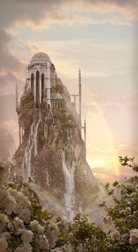 Bangunan Minecraft, Fantasy City, Fantasy Castle, Fantasy Setting, Fantasy Places, Matte Painting, Fantasy Art Landscapes, A Castle, Fantasy Concept Art