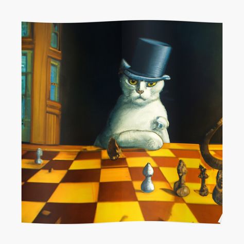 Chess Profile Picture, Chess Art, Check Mate, Cat In The Hat, Cute Profile Pictures, Cute Comics, Buy A Cat, Surreal Art, Chess