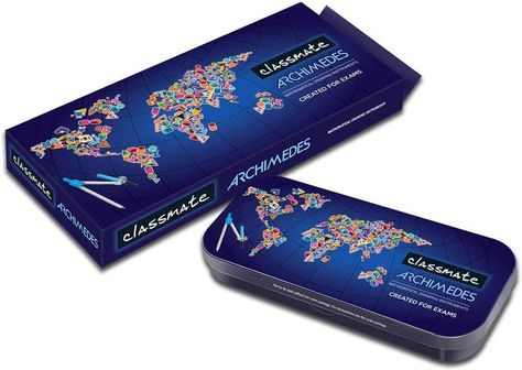 Compass with spur gear technology ensures coordinate movement and symmetry. Die-cast compass means no loose attachments, wobbling, shifting. A double-sided tray prevents scratches and provides quick access. Mechanical pencil for a higher level of precision. Specially designed kit for excelling with precision in geometry. The geometry box contains: 1 (0.5mm) Mechanical Pencil - 1 Lead Box with - 10 Leads - 1 Compass - 1 Divider - 1 Set Square - 1 Set Square - 1 Scale 15 Cm - 1 Protractor - 1 Mathematical Drawing, Study At Home, Notes Study, Drawing Instruments, Stationary Items, Class Notes, Writing Pens, Rollerball Pen, Home Essentials