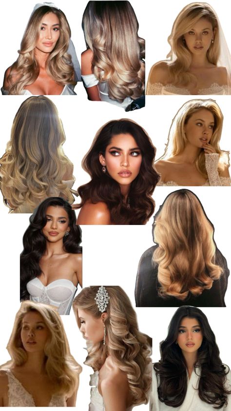 Townhall Wedding, Blowout Curls, Bridal Hair Down, Engagement Hairstyles, Guest Hair, Bridal Makeup Natural, Wedding Guest Hairstyles, Blowout Hair, Wedding Hair Inspiration