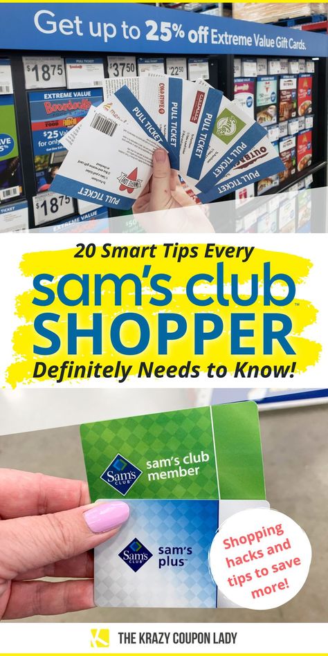 Got your Sam's Club shopping list in hand and ready to head to the store? These Sam's Club hacks and money-saving tips are a must. The best things to buy at Sam's Club are rarely what you'd expect and you could also be missing out on some key benefits to being a Sam's Club member. If you're wondering if Sam's Club formula, diapers, gas, groceries, or electronics are actually a good deal, The Krazy Coupon Lady has you covered with these shopping tips! Sams Club Shopping List, Sams Club Shopping, Grocery Ideas, Hobby Lobby Sales, Warehouse Club, Sam’s Club, Best Things To Buy, Savings Tips, Store Hacks