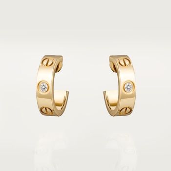 Cartier Gold, Cartier Earrings, Love Earrings, 18k Gold Earrings, Luxury Earrings, Cartier Jewelry, Classy Jewelry, Cartier Love, Diamonds And Gold