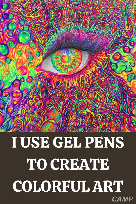 Gel Pen Coloring Techniques, Easy Gel Pen Drawings, Gel Pen Drawings Ideas, Color Pen Art Doodles, Gel Pen Coloring Pages, Gellyroll Pen Art, Gel Pen Art Ideas, Gel Pen Doodles, Pen Art Doodle