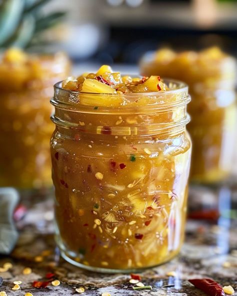 I love making this in batches and using it all summer long! Thicken Chili, Chili Pepper Sauce, Spring Roll Sauce, Best Chicken Wing Recipe, Pineapple Sauce, Chile Sauce, Southern Desserts, German Recipes, Fruit Dishes