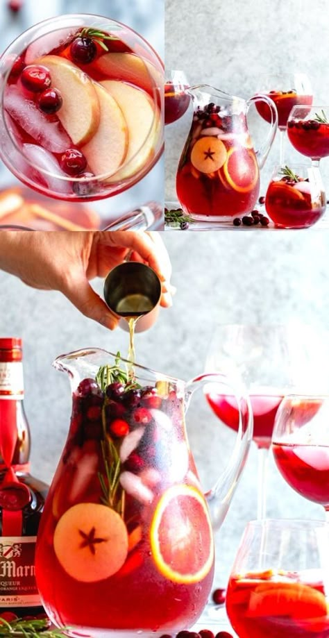 This Cranberry Orange Sangria Recipe is the perfect cocktail for Thanksgiving or Christmas parties!  Easy to mix together, and you can make it ahead of time, this festive sangria will be a hit! Cranberry Orange Sangria Recipes, Thanksgiving Cranberry Cocktail Recipes, Sangria Holiday Recipes, Thanksgiving White Wine Sangria, White Wine Cranberry Sangria, Cranberry Orange Drink Holiday Parties, Sangria Recipes Cranberry, Cranberry Orange Alcoholic Drinks, Cranberry Drinks Alcohol Thanksgiving