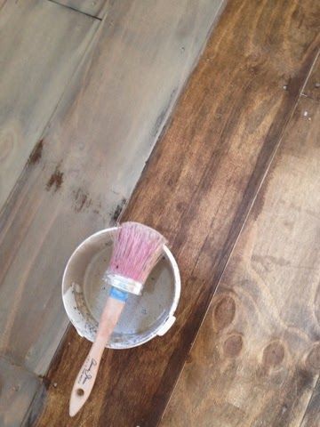 lovely plywood floors- this one actually turned out amazing! Staining Plywood, Coco Chalk Paint, Plywood Plank Flooring, Plywood Floors, Milky Coffee, Paint Wash, Plywood Floor, Plywood Flooring, Drip Design