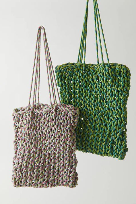 Zoya Rope Tote Bag | Urban Outfitters Alice Bag, Urban Outfitters Bags, Summer Beach Bag, Urban Outfitters Bag, Handmade Crochet Bags, Rope Weave, Rope Bag, Denim Tote Bags, Mini Tote Bag