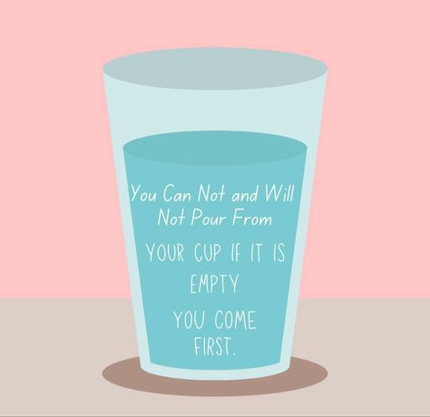 taking care of yourself before pouring into everyone else > using all your energy until you break and shut down. Empty Cup, Care Quotes, Instagram Post Template, Post Templates, Take Care Of Yourself, Everyone Else, Helping Others, Take Care, Self Care