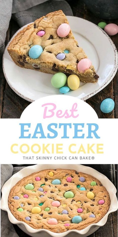 Easter Cookie Cake, Easter Deserts, Easter Snacks, Easter Sweets, Easter Menu, Easter Cookie, Giant Candy, Easter Desserts Recipes, Cookie Cake Recipe