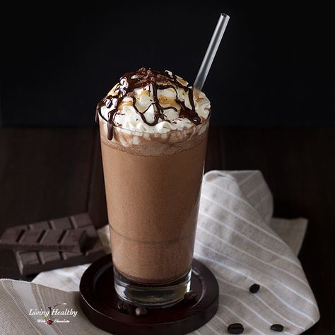 Starbucks Mocha Frappuccino Copycat Recipe Starbucks Mocha Frappuccino Recipe, Mocha Frappuccino Recipe, Paleo Coffee, Homemade Mocha, Starbucks Mocha, Paleo Snack, Paleo Drinks, Mocha Frappuccino, Frappuccino Recipe