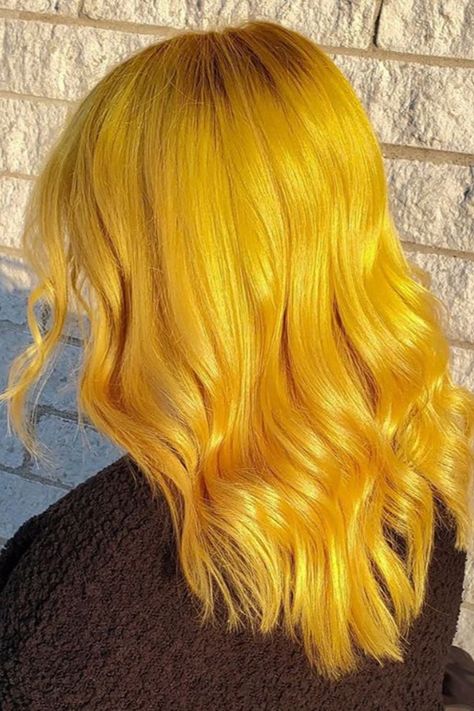 Clawdia Wolf, Yellow Hair Dye, Hair Color Inspiration, Fantasy Hair Color, Yellow Hair Color, Pulp Riot Hair Color, Split Dyed Hair, Vivid Hair Color, Pulp Riot Hair