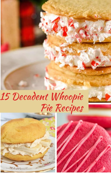 Apple Whoopie Pies, Peach Whoopie Pies, Moon Pies Recipe Easy, Whoopie Pie Flavors, Whoopie Pie Filling Recipe, Maine Whoopie Pie Recipe, Strawberry Whoopie Pies, Christmas Cheesecakes, Banana Whoopie Pies