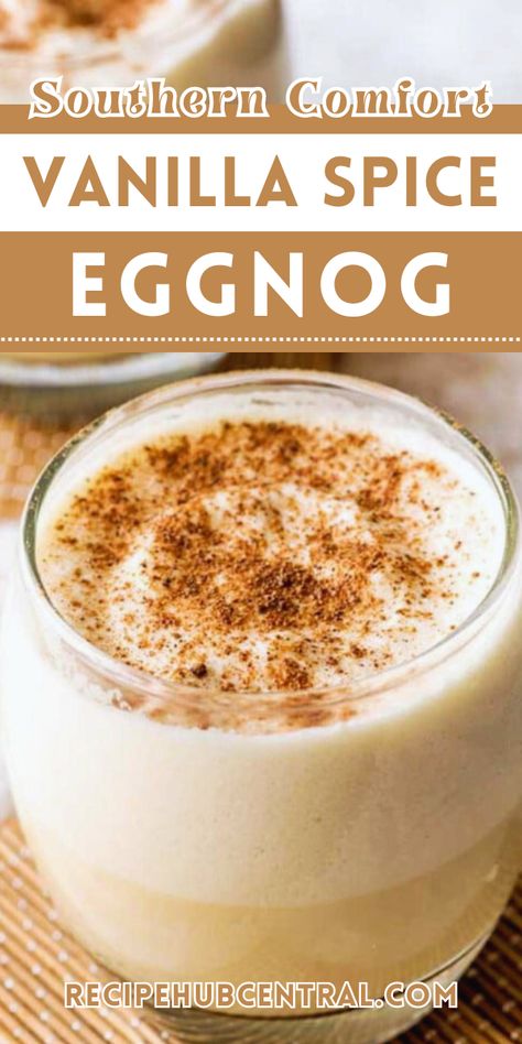 The holidays are a great time to enjoy creamy eggnog. The Southern Comfort Vanilla Spice Eggnog Recipe makes this classic drink even better. Egg Nog Recipe Easy, Whipped Egg Whites, Resep Koktail, Classic Eggnog, Eggnog Recipe Homemade, Spiced Eggnog, Easy Eggnog, New Year's Desserts, Homemade Eggnog