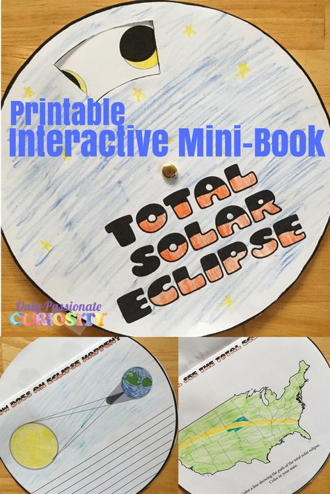 Solar Eclipse Mini-Book via @opchomeschool Solar Eclipse 2024 Preschool, Solar Eclipse Steam Activities, Solar Eclipse Journal, Solar Eclipse Ideas For Kids, Solar Eclipse For Children, Solar Eclipse Middle School, Solar Eclipse 3rd Grade, Solar Eclipse 4th Grade, Free Solar Eclipse Activities