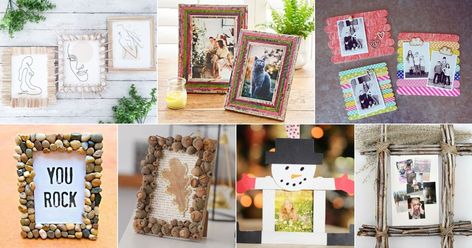 Picture Frame Ideas, Picture Frame Projects, Pallet Picture Frames, Seashell Picture Frames, Pallet Pictures, Diy Picture Frame, Photo Frame Crafts, Rustic Photo Frames, Picture Frame Crafts