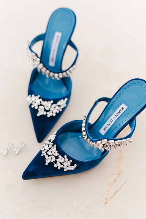 Anne & Mark - Emma Pilkington | Fine Art Wedding Photography Blue Manolo Blahnik Shoes Wedding, Lurum Manolo Blahnik, Malono Blahnik, Blue Manolo Blahnik Shoes, Velvet Wedding Shoes, Manolo Blahnik Outfit, Blue Manolo Blahnik, Blue Satin Shoes, Blue Heels Wedding