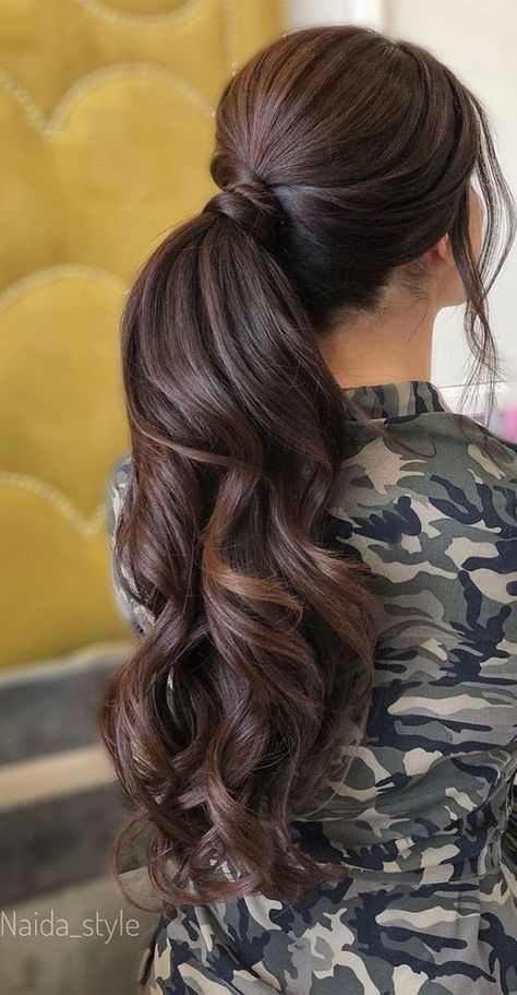 Wedding Ponytail Hairstyles, Prom Hair Up, Bridal Ponytail, Wedding Ponytail, Low Ponytail Hairstyles, Chunky Braids, Pony Hairstyles, High Ponytail Hairstyles, Prom Hair Updo