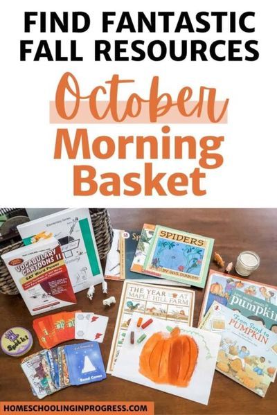 Fall Books And Activities For Preschool, Fall Morning Basket Homeschool, Fall Nature Study Homeschool, Morning Basket Homeschool Kindergarten, Homeschool Morning Basket Ideas, Fall Homeschool Ideas, Fall Homeschool Activities, Fall Nature Study, Morning Basket Homeschool