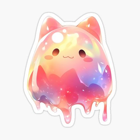 Cute Slime Monster, Light Creature, Slime Creature, Slime Designs, Slime Stickers, Slime Cute, Sticker Design Ideas, Cute Slime, Slime Monster