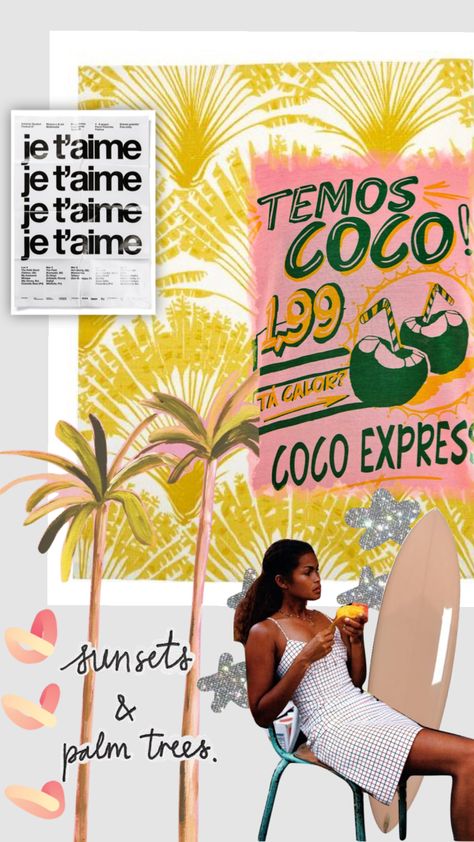 #tropical #boho #moodboard #aesthetic #collage #love Tropical Moodboard Fashion, Swimwear Moodboard, Style Moodboard, Tropical Mood Board, Tropical Branding Design, Tropical Collage, Tropical Moodboard, Mexico Bachelorette, Tropical Glam