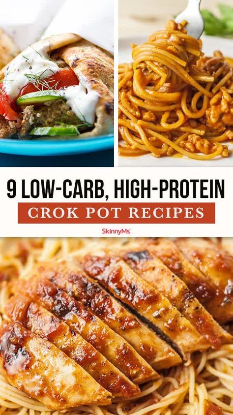 Low Fat Low Carb, Low Carb High Protein, Low Carb Low Fat Recipes, Protein Dinner, Healthy High Protein Meals, Crock Pot Recipes, Makanan Diet, Low Carb Diet Recipes, Healthy Low Carb Recipes