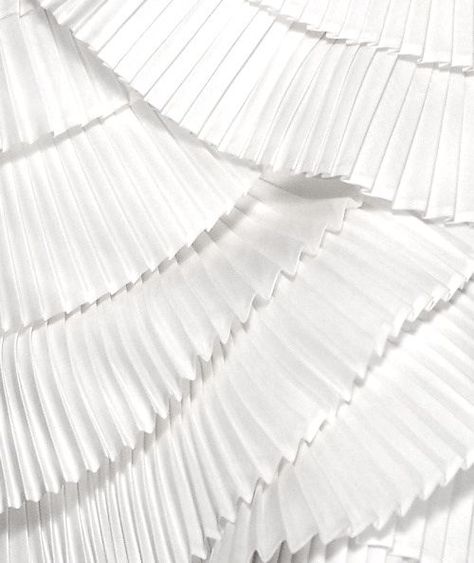 Mode Origami, Texture Inspiration, Fashion Inspiration Design, Pleated Fabric, White Texture, Shades Of White, Fabric Texture, Color Stories, White Aesthetic