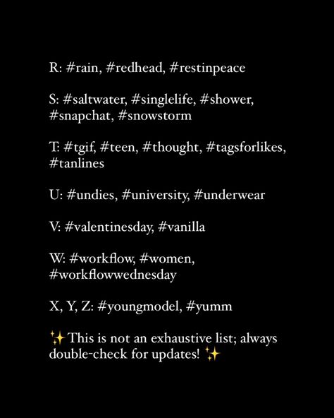 Are you using banned hashtags 😳 It’s possible that using a banned hashtags could be limiting your reach- Swipe 👉 for a list of banned hashtags a-z. I also recommend checking your hashtag groups regularly with my fav tool META HASHTAGS. If you want the 🔗 to the direct website to check your hashtags, drop “BANNED” below and I’ll send it right over! . . . . #SMALLBUSINESSOWNER #SMALLBUSINESSSUPPORT #SMALLBUSINESSOWNERS #SOLOPRENEURLIFE #SOLOPRENEUR #SOLOPRENEURS #BUSINESSTIP #BUSINESSTIPS #... Birthday Hashtags, Single Life, Snow Storm, Send It, Rest In Peace, Small Business Owner, Business Tips, Redheads, Snapchat