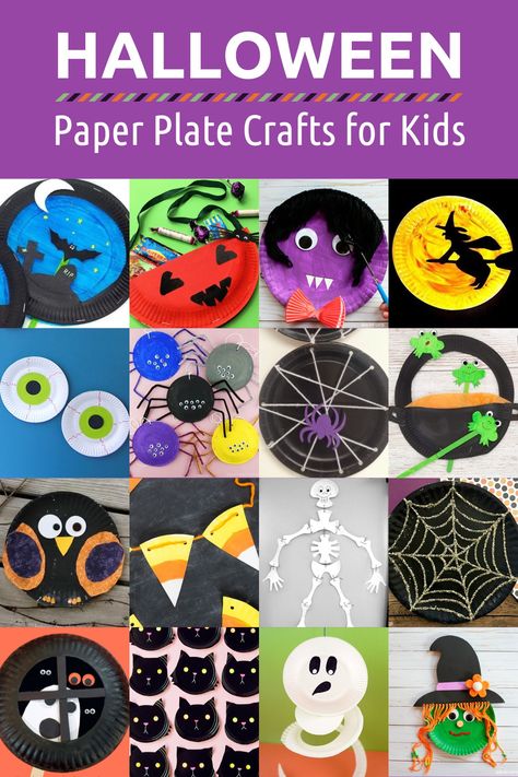 Halloween Paper Plate Crafts For Kids, Halloween Easy Crafts, Halloween Paper Plate Crafts, Halloween Plates Diy, Paper Plates Crafts, Mummy Crafts, Dulceros Halloween, Halloween Plates, Paper Plate Crafts For Kids