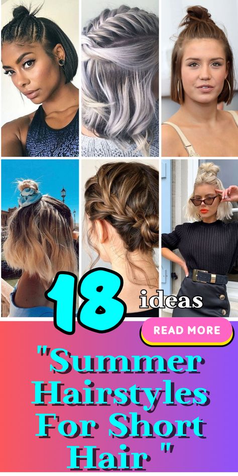 Casual Updos For Short Hair, Fun Updos, Cute And Simple Hairstyles, Summer Hair Tutorials, Short Hair Updo Easy, Best Summer Hairstyles, Summer Hairdos, Quick Updos, Short Hairstyles Over 50