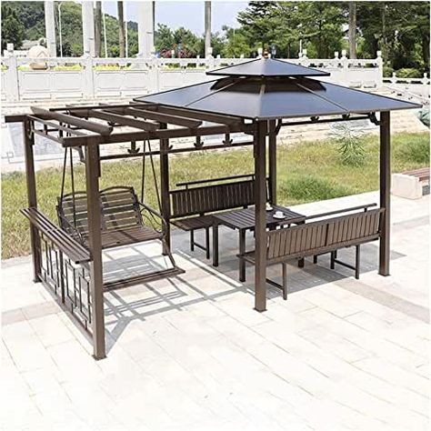 Amazon.com: garden gazebo Villa Patio, Chair And Desk, Patio Tents, Backyard Creations, Villa Garden, Outdoor Gazebo, Grill Gazebo, Swing Chair Outdoor, Outdoor Canopy