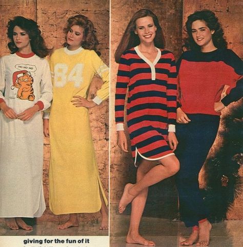 80s pajamas from a old jcpennys catalog. 80s Pajamas Aesthetic, 80s Pyjamas, 1970s Pajamas, 80s Loungewear, 80s Pjs, 80s Pajamas, 70s Pajamas, 90s Pajamas, 90s And 2000s Fashion