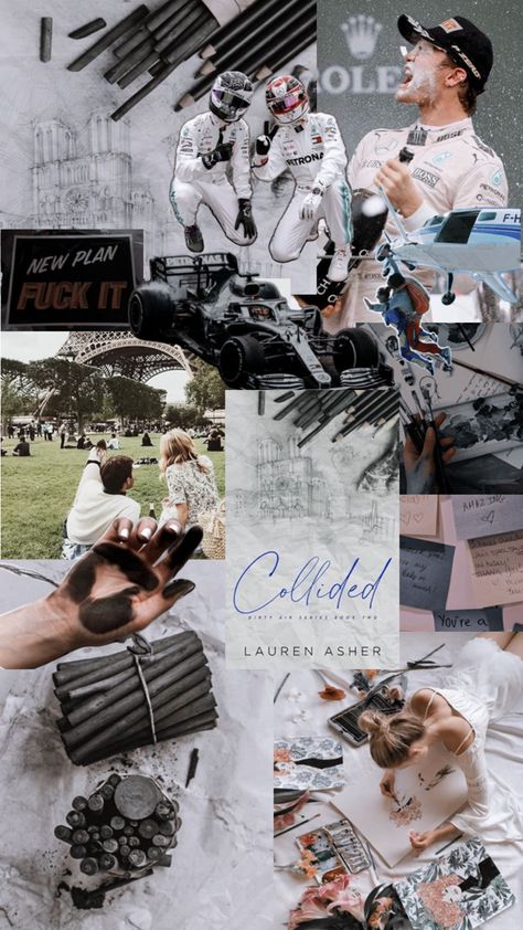 Collided - Lauren Asher - Collage - Aesthetic Wrecked By Lauren Asher, Lauren Asher Wrecked, Collided Lauren Asher Aesthetic, Collided Lauren Asher, Lauren Asher Aesthetic, Dirty Air Series, Lauren Asher, Dirty Air, Book World