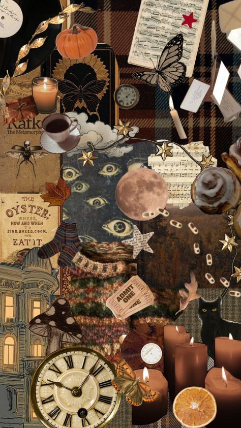 Autumn Shuffle, Dark Autumn Aesthetic Wallpaper Iphone, Fall Witchy Wallpaper, Autumn Moodboard Aesthetic, Fall Shuffle, Dark Fall Aesthetic Wallpaper, Vintage Fall Aesthetic Wallpaper, Cozy Fall Aesthetic Wallpaper, Autumn Lockscreen