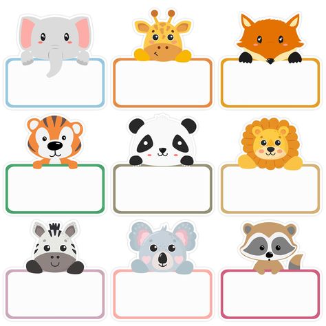 PRICES MAY VARY. Package Includes: You will get 135 pieces of jungle animals name stickers for kids in 9 styles, enough quantity will satisfy your various demands. Premium Material: The animal name tags are made of high quality self-adhesive paper, easy to tear off and adhere to the surface of most objects, and will not leave a trace after the removal. Easy to Write: You can write your name on these name tag stickers, and then put them on tables, cabinets, books or desk, enough areas and easy to Animal Name Tags, Desk Cubby, Cubby Name Tags, Cubby Labels, School Labels Printables, Classroom Back To School, School Stickers Labels, Cubby Tags, Classroom Name Tags