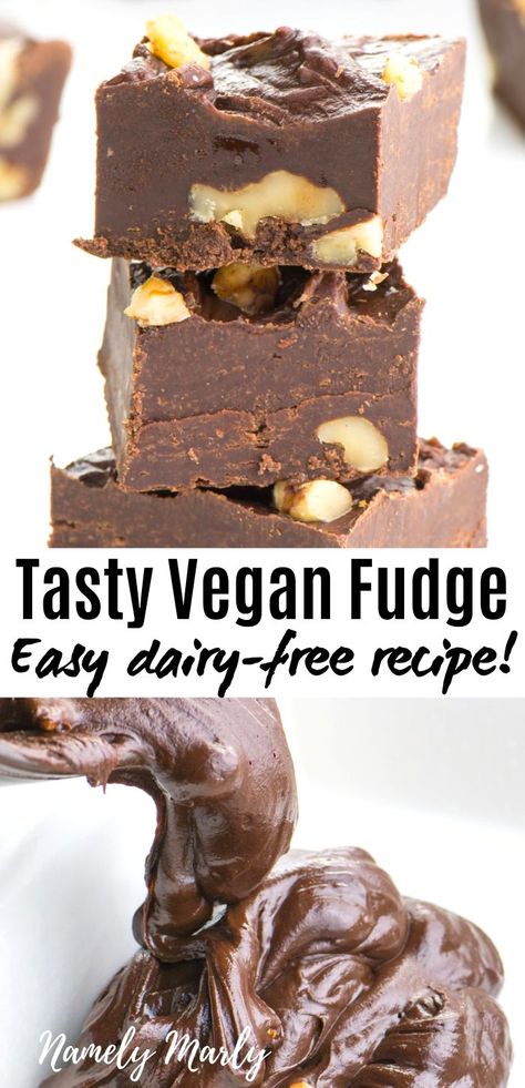 Simple Chocolate Fudge, Vegan Fudge Recipe, Best Chocolate Fudge Recipes, Baked Fudge Recipe, Microwave Fudge Recipe, Vegan Fudge Recipes, Dairy Free Fudge, No Bake Fudge, Vegan No Bake