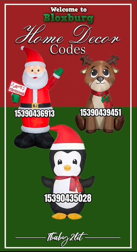 Christmas Decor Decals Bloxburg, Christmas Town Layout Bloxburg, Bloxburg Winter Wonderland Layout, Christmas Movie Decals Bloxburg, Christmas Tv Decals Bloxburg, Bloxburg House Layouts Christmas, Pink Christmas Decals Bloxburg, Bloxburg Christmas Hacks, Christmas Houses Bloxburg