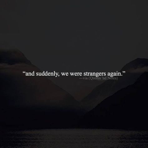 and suddenly we were strangers again. via (http://ift.tt/2j44GUe) Suddenly We Were Strangers Again, Strangers Again, Letras Cool, Robert Kiyosaki, Breakup Quotes, Crush Quotes, A Quote, Beautiful Quotes, Relatable Quotes