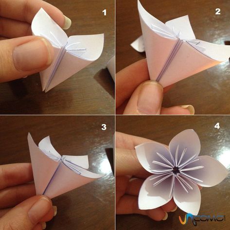 Comment faire une fleur à 5 pétales en origami - 9 étapes Origami Tattoo, Diy Buch, Tutorial Origami, Origami Ball, Instruções Origami, Origami Butterfly, Diy Roses, Diy Fan, Giant Paper Flowers