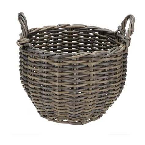 allen + roth (16.9-in W x 12.4-in H x 16.9-in D) Gray Polyethylene Basket in the Storage Bins & Baskets department at Lowes.com Grey Wicker Baskets, Stackable Baskets, Gray Decor, Pillows And Blankets, Allen Roth, Closet Accessories, D Gray, Resin Design, Grey Decor